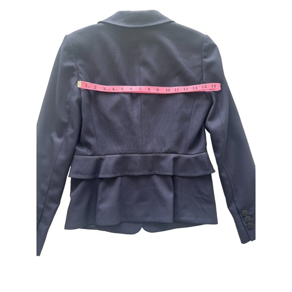 Tory Burch Blazer Women 2 Navy Wool Work Office Business Blazer Designer Classic - Picture 8 of 12